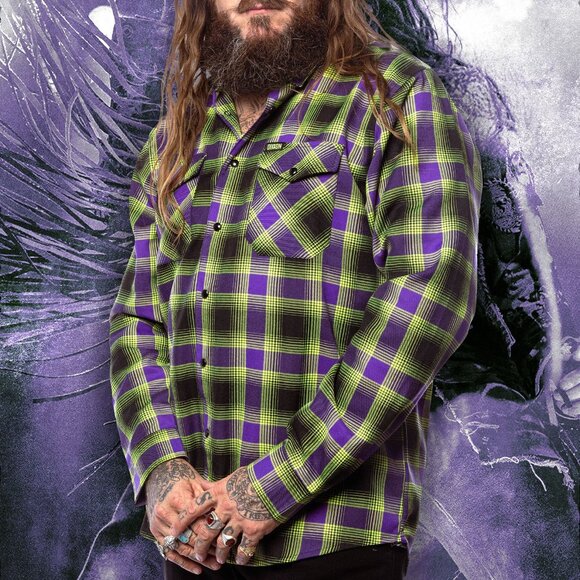 DIXXON Flannel x ROB ZOMBIE Collab Flannel Shirt- Men's 3XL - Picture 9 of 14